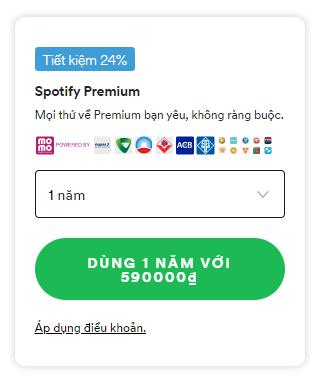 Spotify premium 1 năm