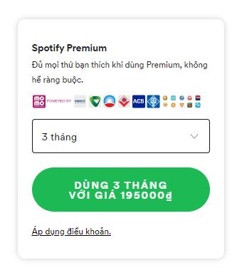 Spotify premium 3 tháng